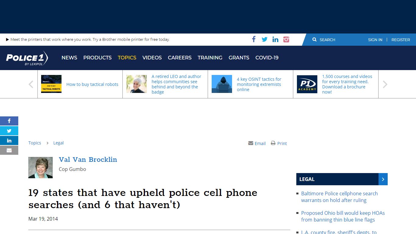 19 states that have upheld police cell phone searches (and 6 that haven't)